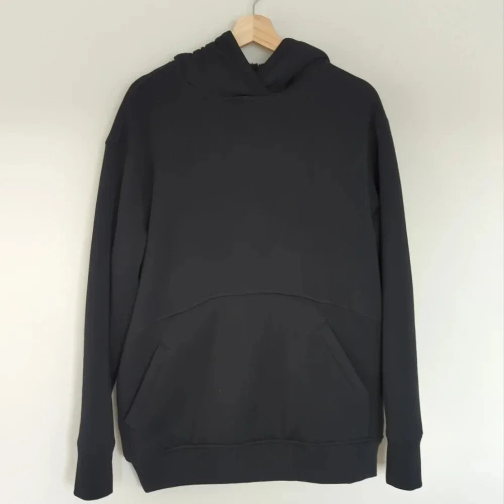 Athleta Solstice Reversible Sherpa Hoodie Sweatshirt Black Women's Small Warm - Picture 5 of 8